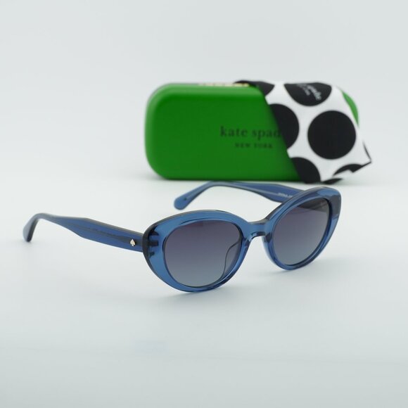 Kate Spade CRYSTAL/S 0PJP 9O Cat Eye Sunglasses - Blue/Grey main image 5